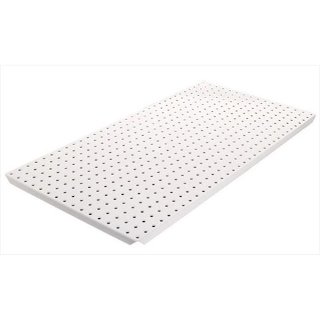 Alligatorboard Alligator Board ALGBRD16x32PTD-WHT White Powder Coated Metal Pegboard Panels with Flange - Pack of 2 ALGBRD16x32PTD-WHT